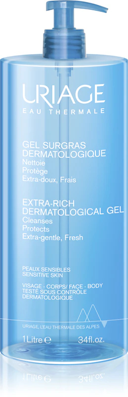 Uriage Hygiène Extra-Rich Dermatologische Gel reinigingsgel voor gezicht en lichaam