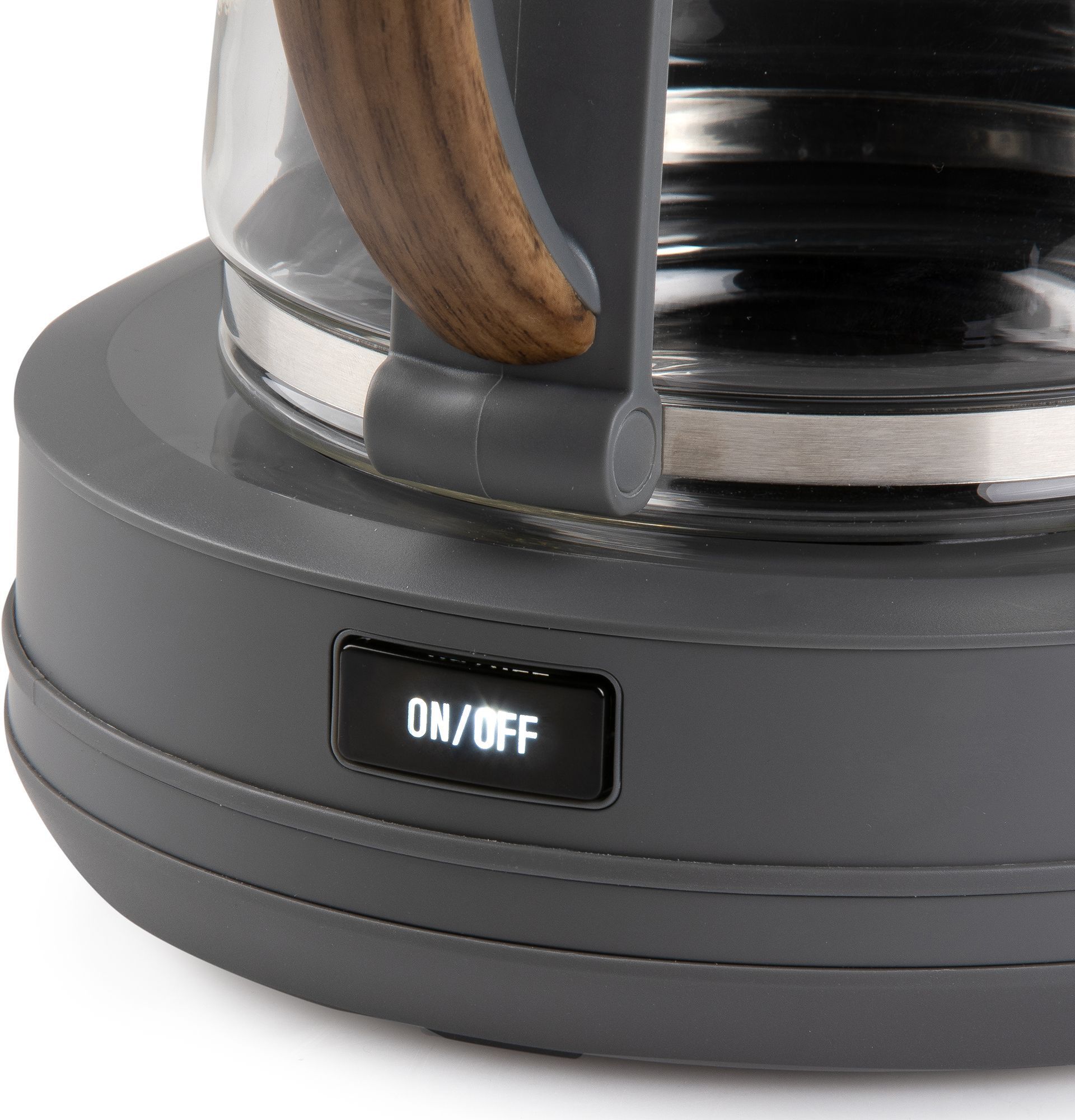 Cafetière filtre - DOMO - DO754K - 1,25 L - 10 tasses - Gris / Bois