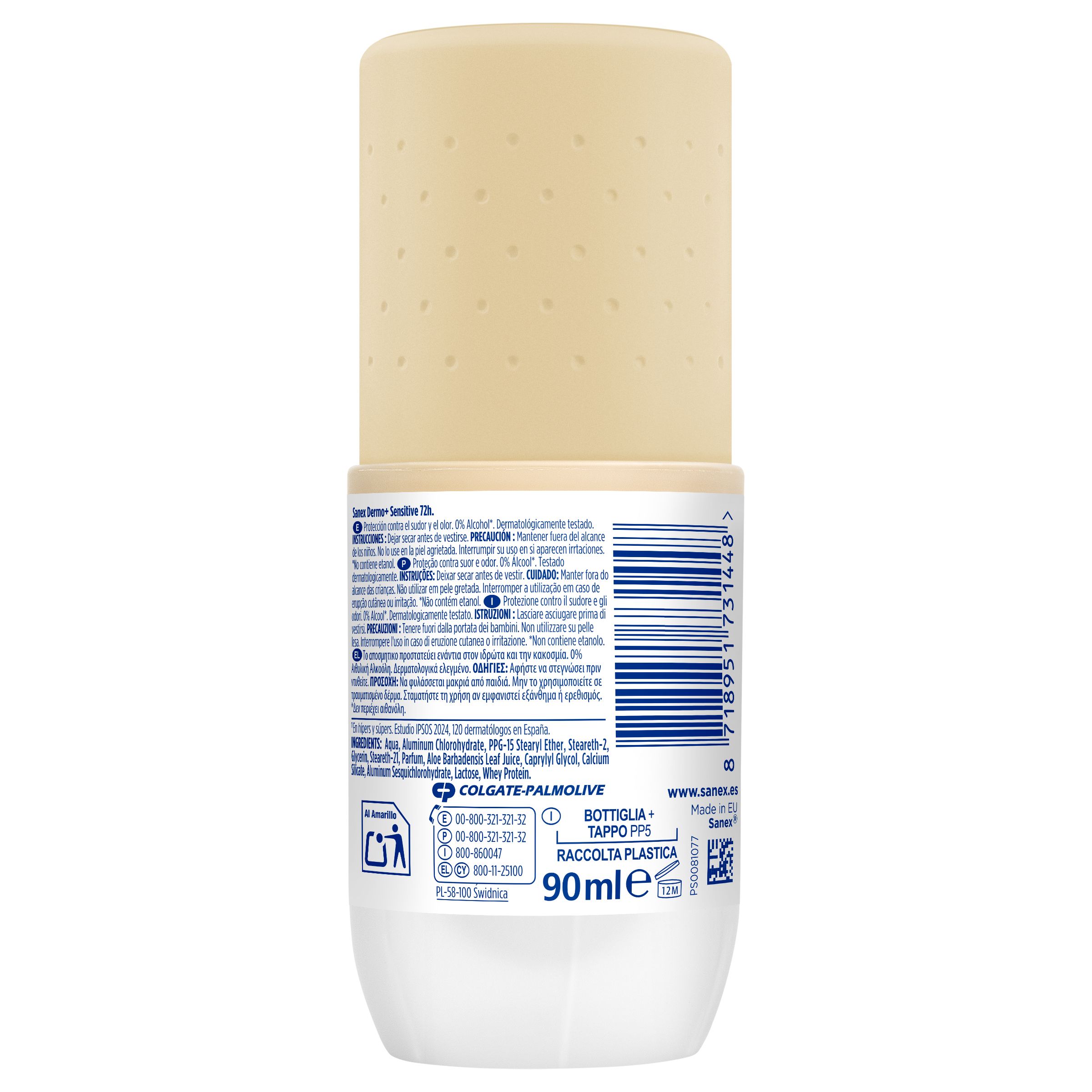 Dermo Sensitive 72h antiperspirant roll-on dezodorans Roll-on dezodoransi