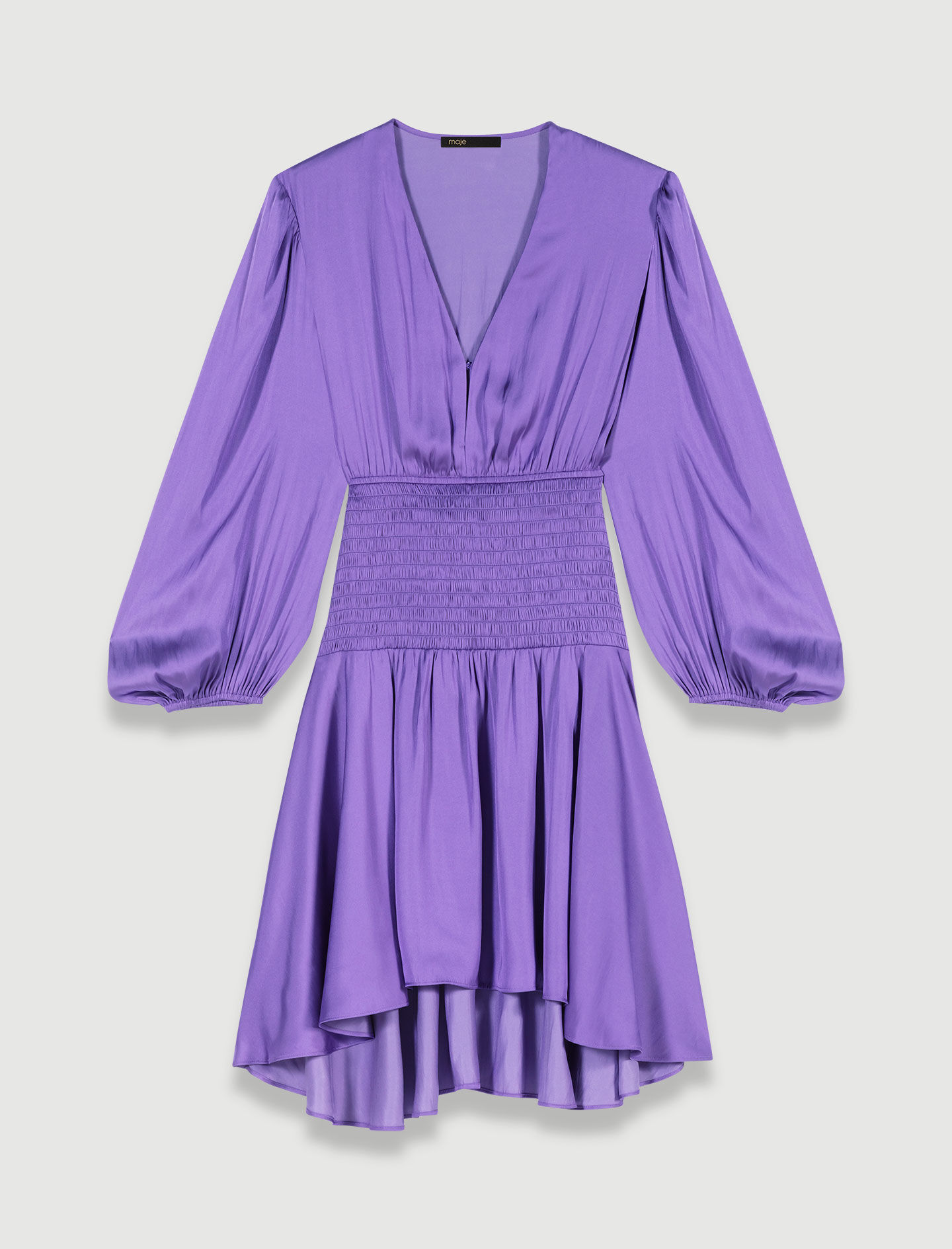 Rochie scurtă din satin - Violet