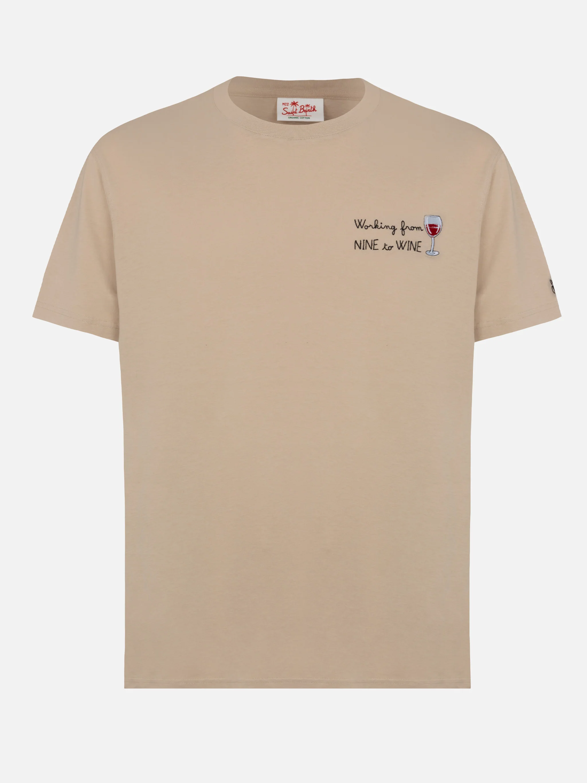 T-shirt Portofino in jersey di cotone classic fit con ricamo Nine to W