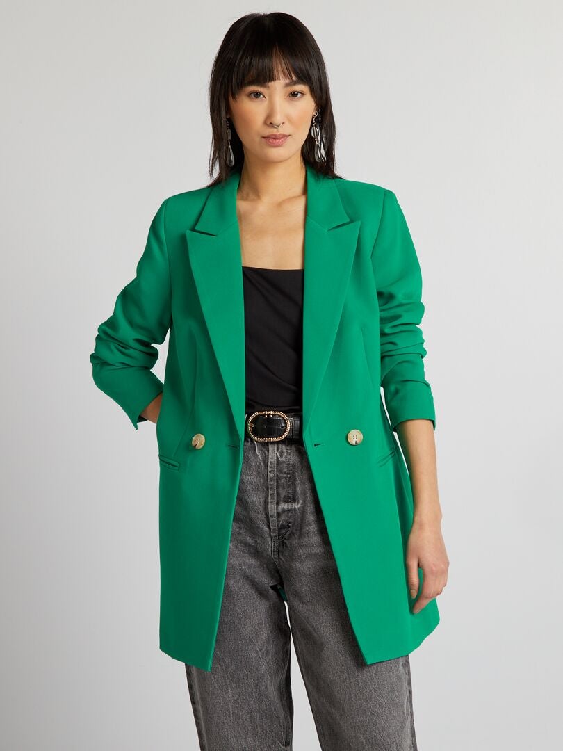 Lange colbertjas - GROEN