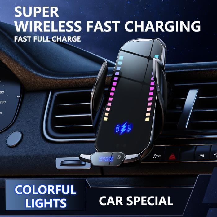 Supporto magnetico per telefono da auto, caricabatterie wireless da 100 W per Samsung, Xiaomi e iPhone, stazione di ricarica rapida ARGENTO