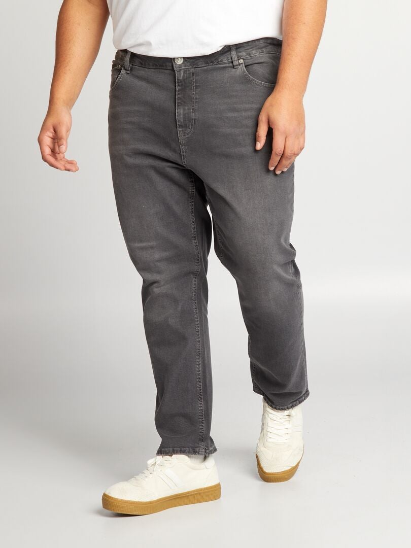 Slim fit jeans met 5 zakken - L30 - GRIJS