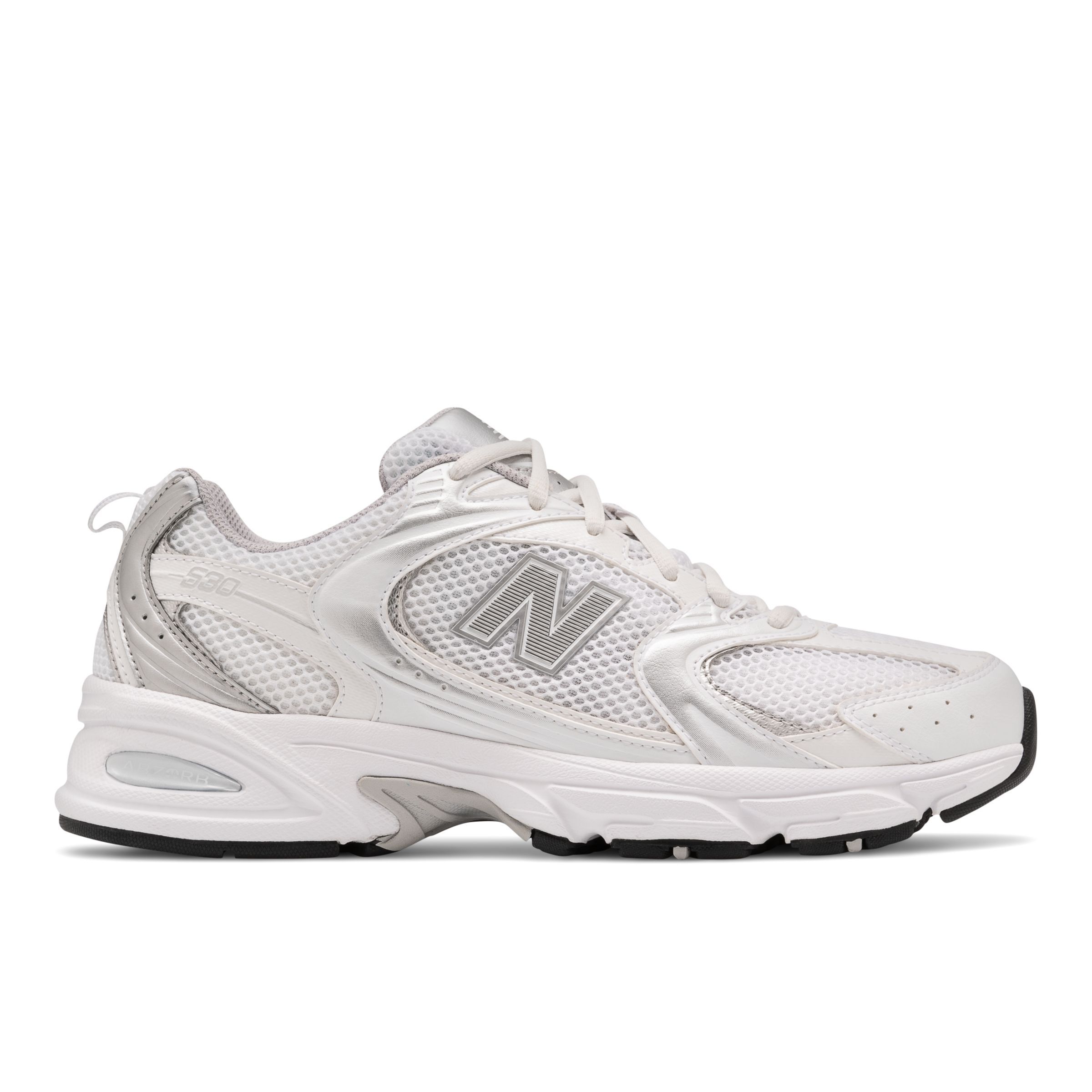 530 Nb white con silver metallic