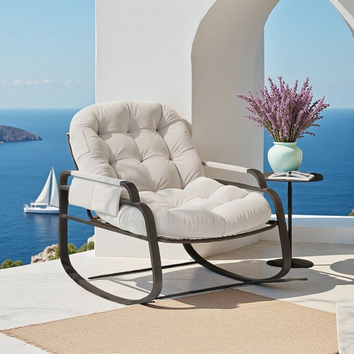 Mecedora - 2 plazas - 150 kg - Tejido antideslizante - Plegable con almacenamiento integrado