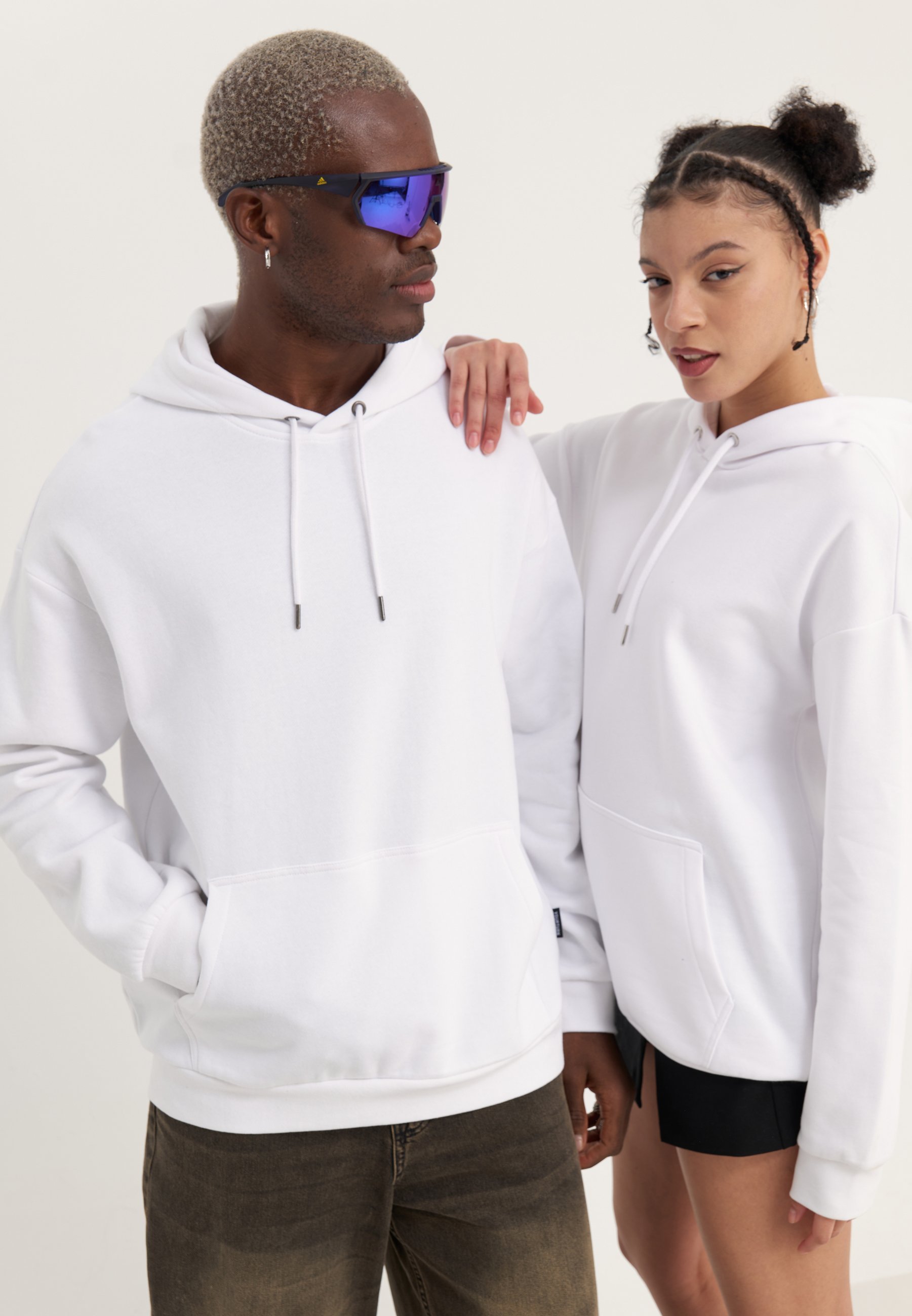 YOURTURN UNISEX LOT DE 2 - Sweat-shirt - blanc/noir