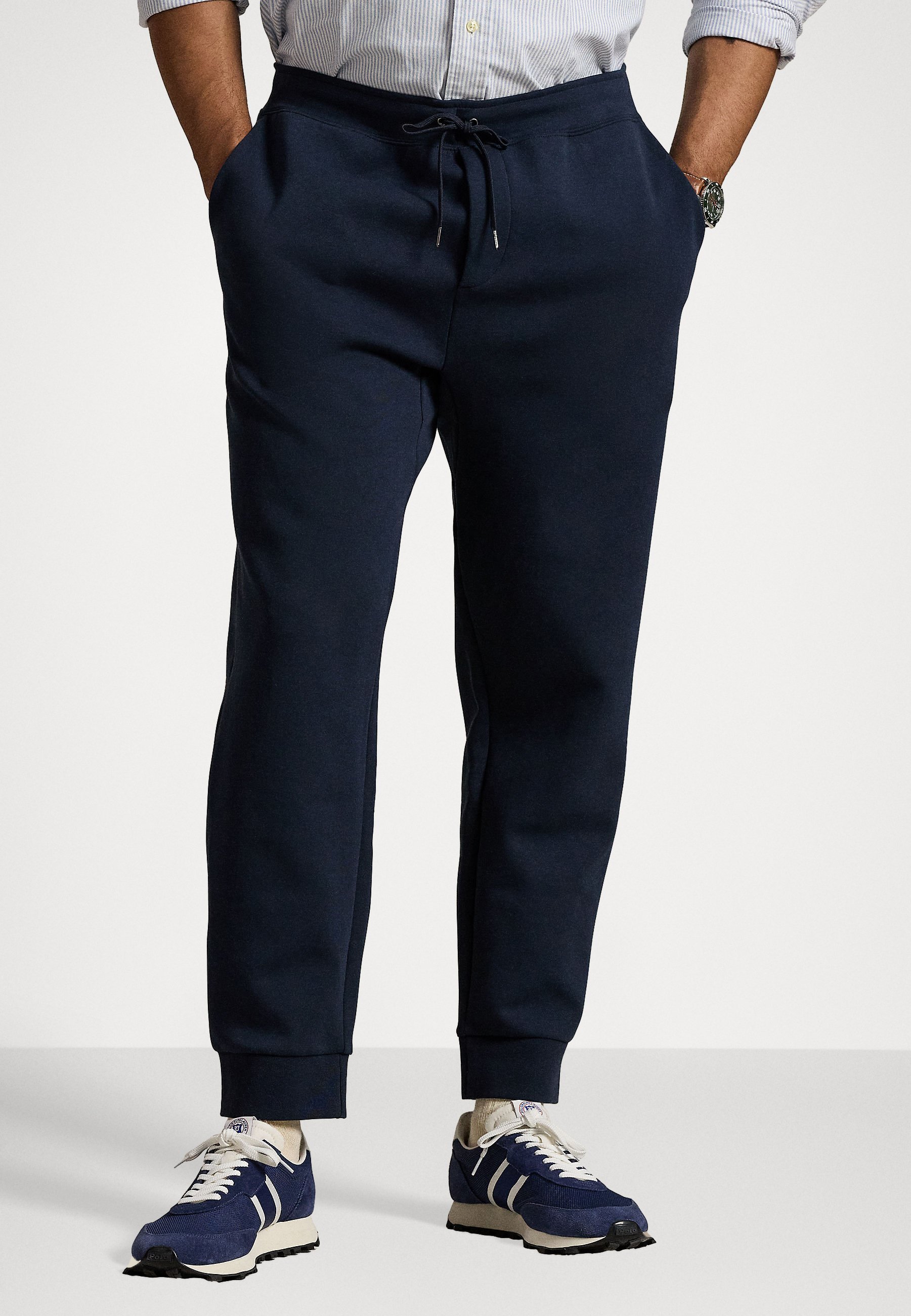 Polo Ralph Lauren Big & Tall DOUBLE-KNIT JOGGING BOTTOMS - Spodnie dresowe - aviator navy