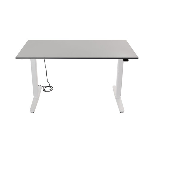 Ηλεκτρικά ρυθμιζόμενο γραφείο σε ύψος Desk Basic, ασημί-λευκό