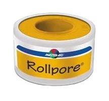 MASTER AID Roll-on Porenpflaster aus hypoallergenem TNT, geeignet für empfindliche Haut, 5 cm x 5 m