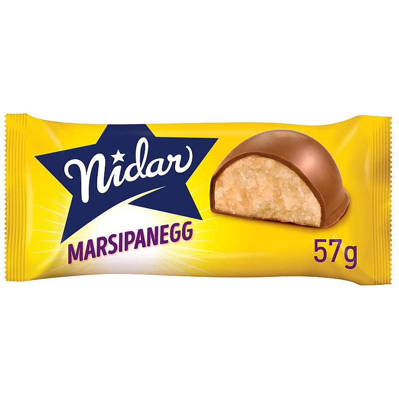 Nidar Marsepein Ei 57 gram/chocolade Nidar