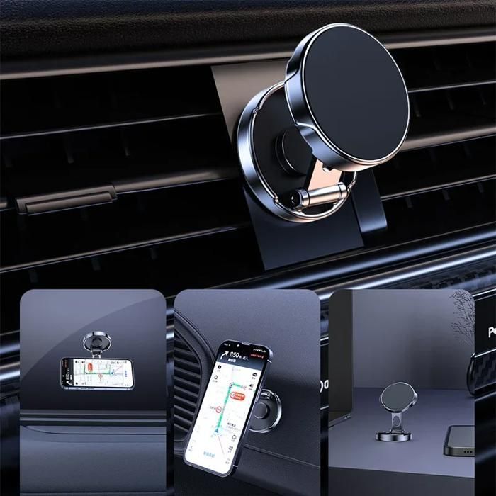 Suporte magnético para celular no carro, ímã potente, suporte para GPS para iPhone 14, 13, 12 Pro, X, Xiaomi, Samsung, LG, preto.