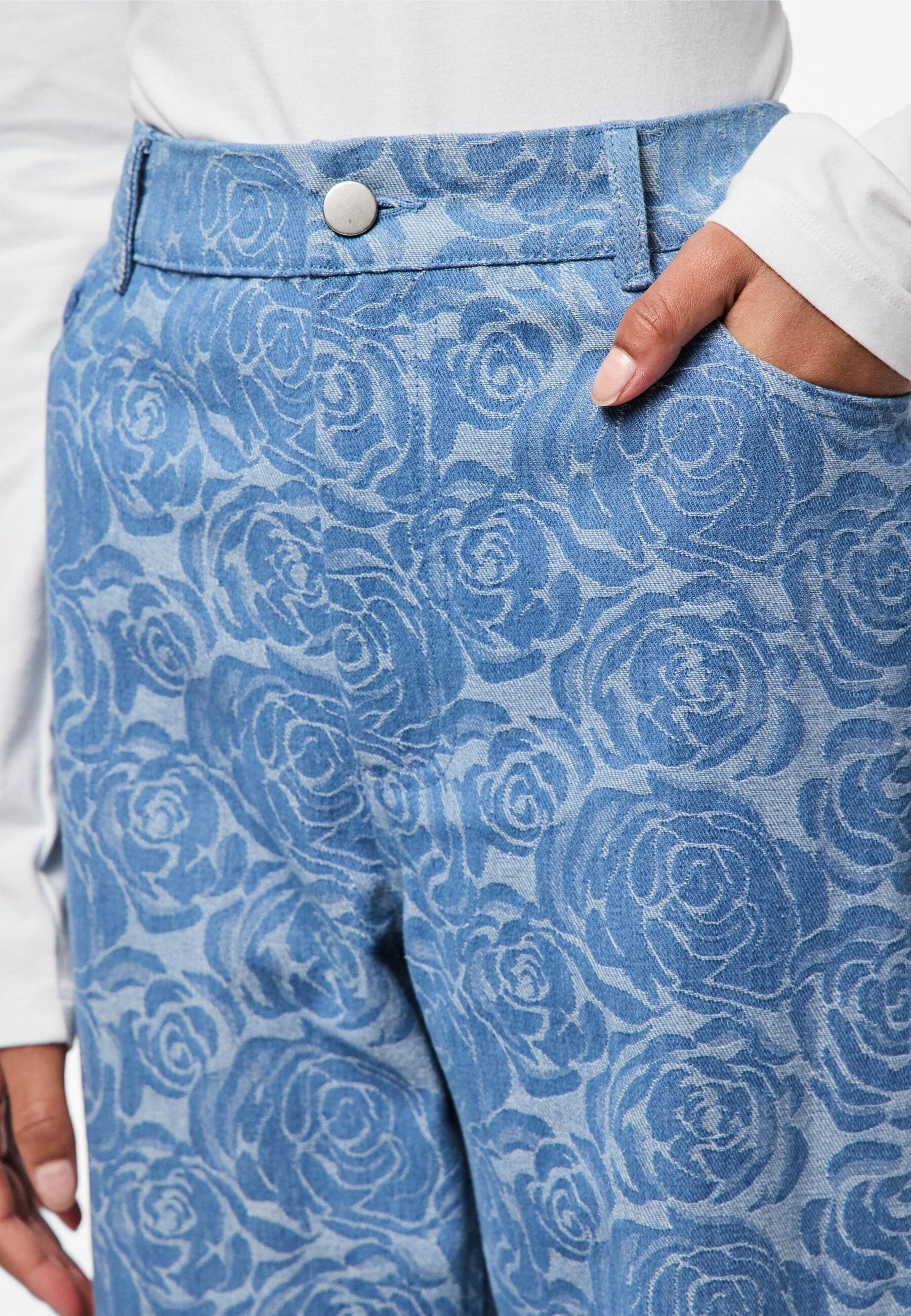 Jeans met relaxte pasvorm - blauw