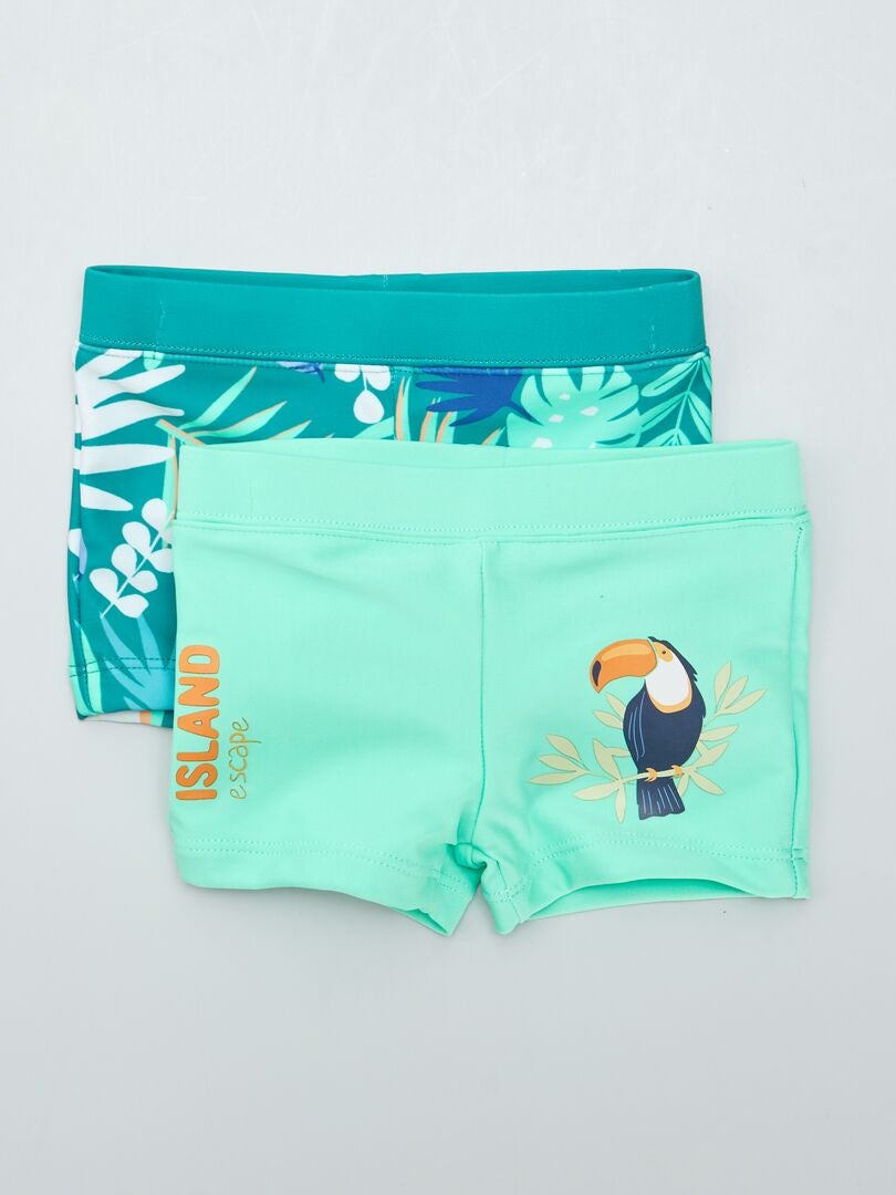 Conjunto de 2 bóxers de playa - VERDE