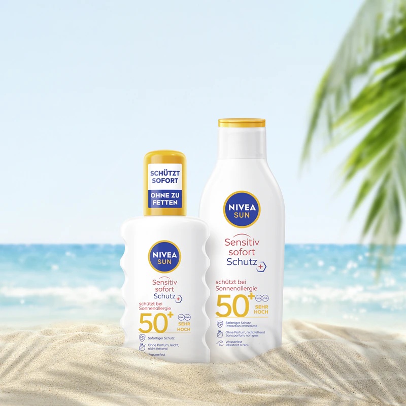 NIVEA SUN Protect & Sensitive zaščitni sprej za sončenje ZF 50+