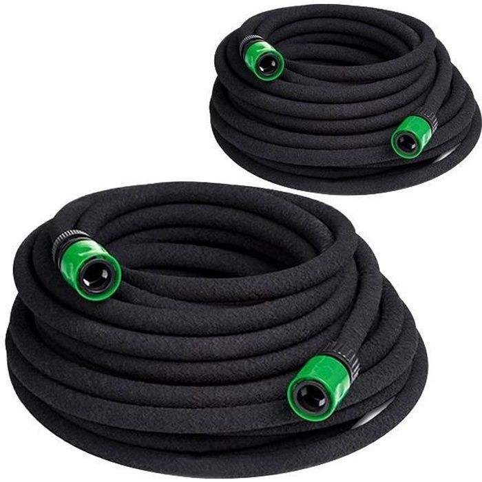 GARDEBRUK® 2x Mikroporöser Bewässerungsschlauch, 2x 15 m 1/2