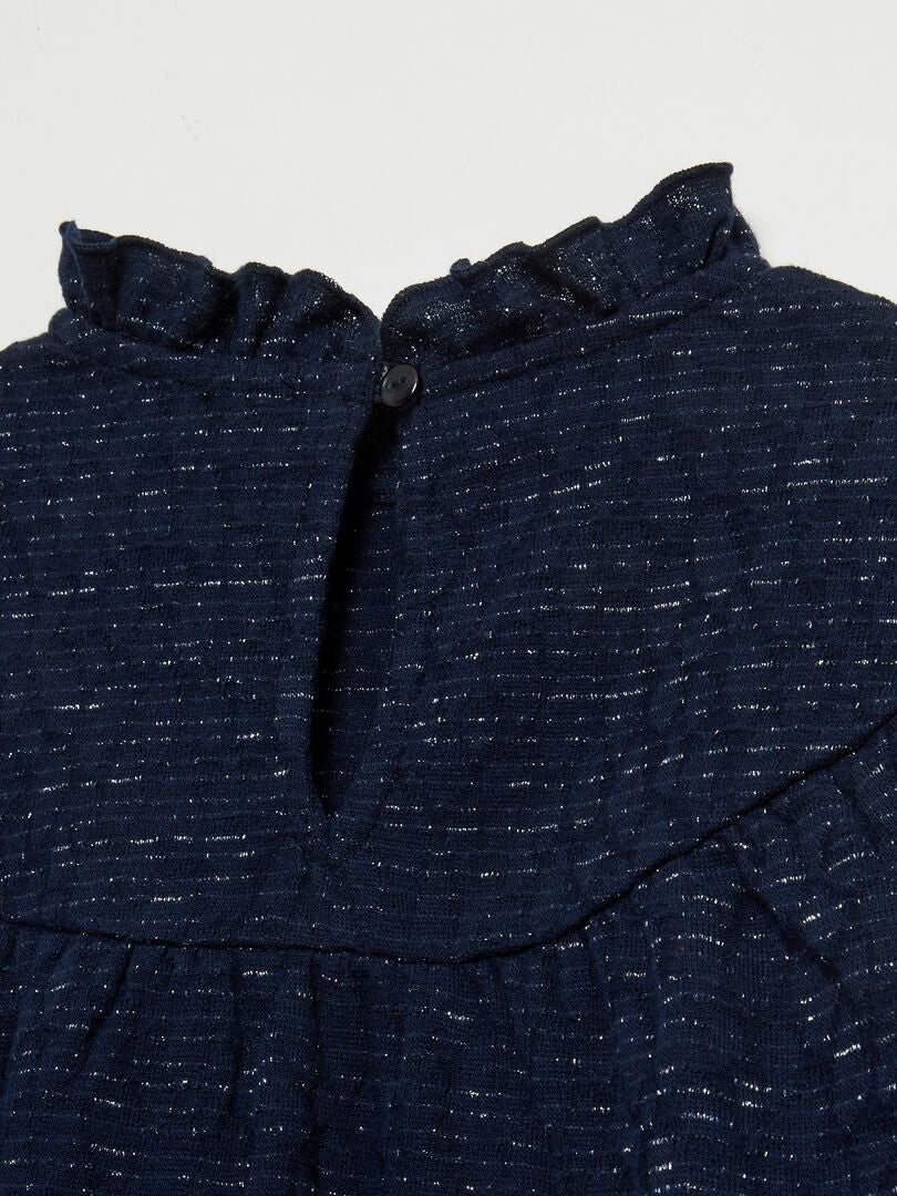 Camiseta con volantes - azul