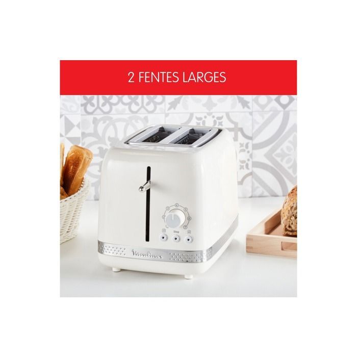 Tostapane MOULINEX Soleil 850W a 2 fette - Avorio - 7 livelli di doratura