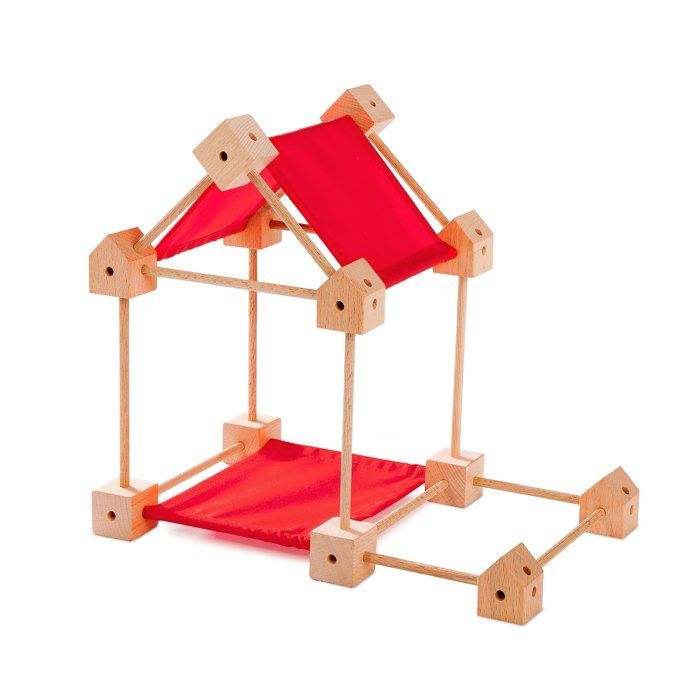 Conjunto de construção educativo - Trigonos - Mini Trigonos - 42 peças - Idade: 4+ - Madeira e tecido