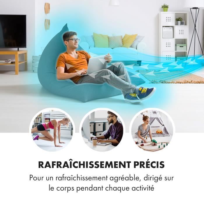 Enfriador de aire Klarstein - Silencioso - Ventilador humidificador - 3,5 L - Aire acondicionado portátil sin salida de aire - Blanco