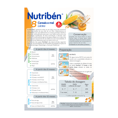 Nutribén vauvanmaitopuuro 8 muroa ja hunajaa 600g 600g