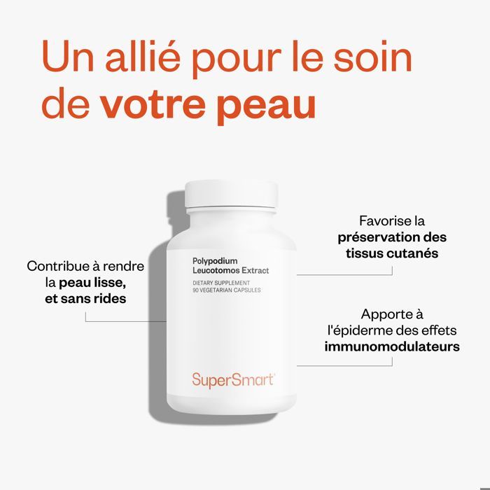 Polypodium Leucotomos Extract - Antioxidant - Skin Health - Skin Beauty - Dietary Supplement - SuperSmart