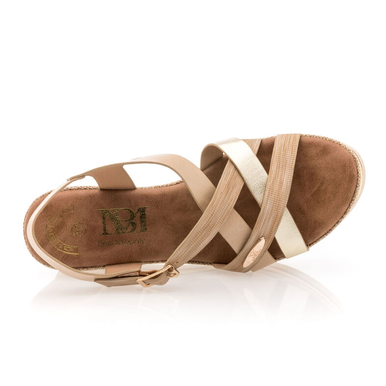 Sandalias beige para mujer / Zapatos de punta abierta