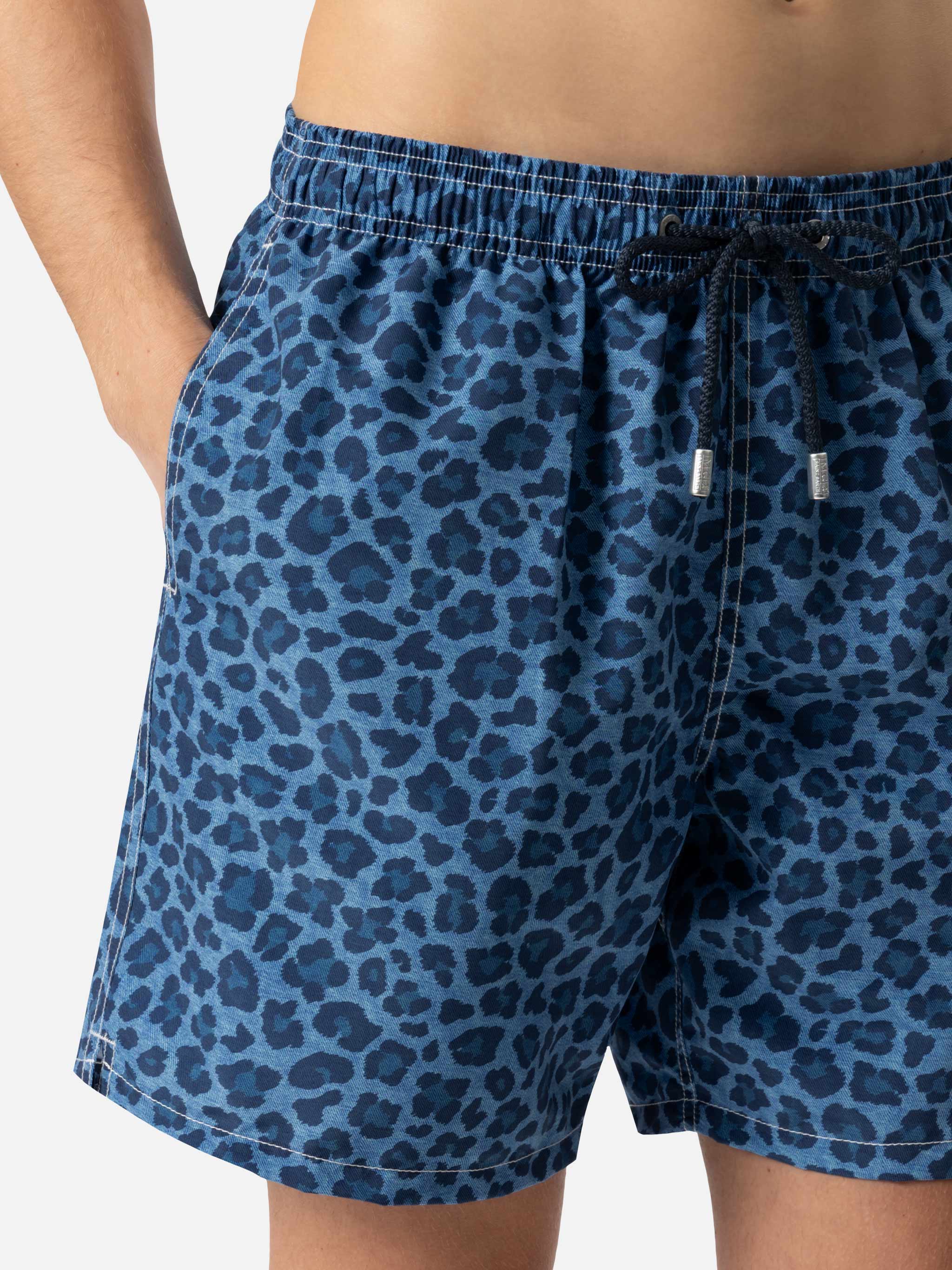 Traje de baño Gustavia para hombre, largo medio, con estampado animal.