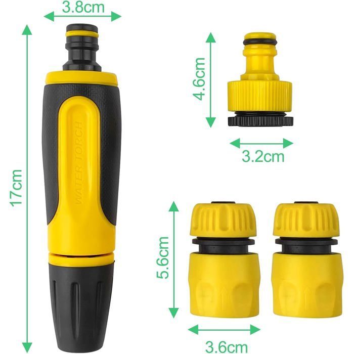 Pistola de agua a alta presión - Ulisem - Lanza ajustable - Fácil instalación - Resistente al agua