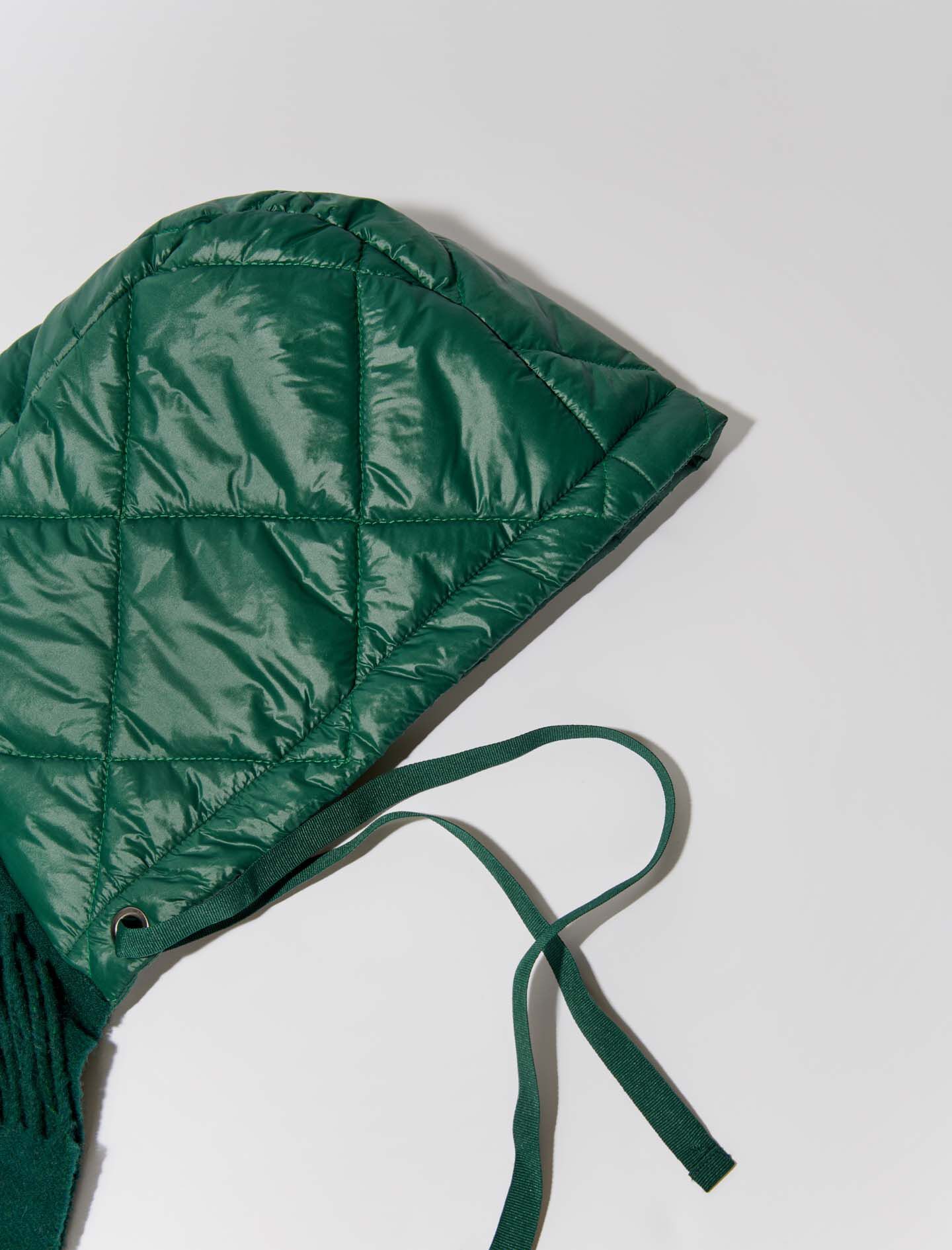 Hupullinen poncho - Pullonvihreä