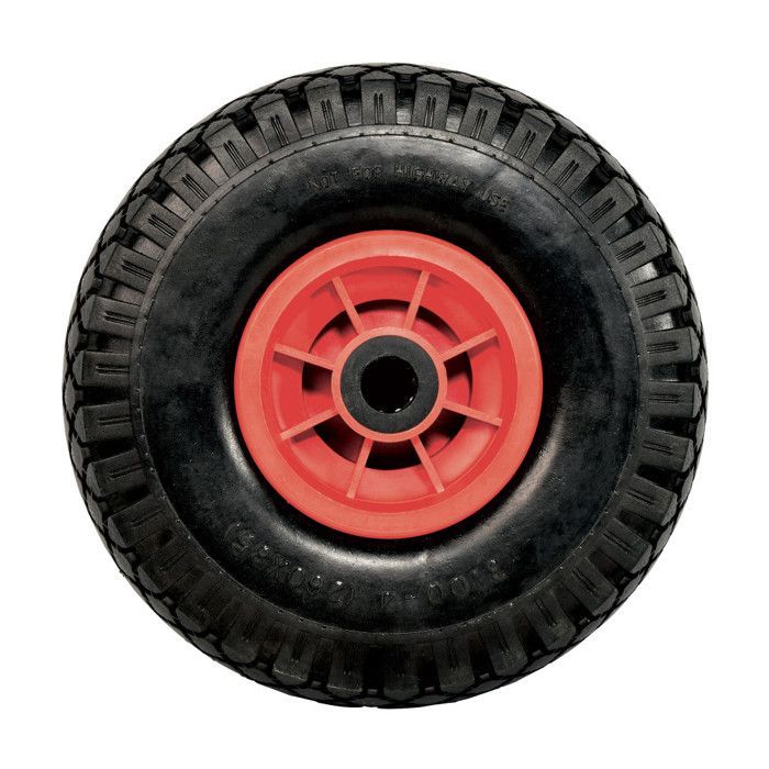 Rueda antipinchazos para carretilla de mano de 260 mm x 85 mm - Diámetro interior 3.00-4 - Llanta de plástico de 20 mm - Ideal para carretillas y carros de mano.
