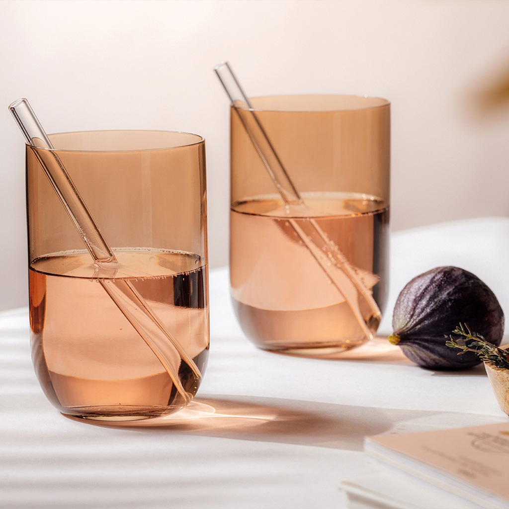 Verre à eau Villeroy & Boch, verre long drink, lot de 2, modèle « Like Clay » – 1 pièce