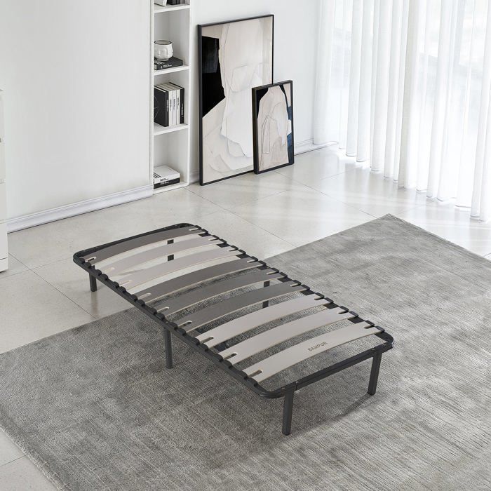 Base de cama Sampur Robuflex 90x190 | Duradera y cómoda - Listones anchos ajustables - Patas incluidas - Estructura de acero resistente con revestimiento epoxi