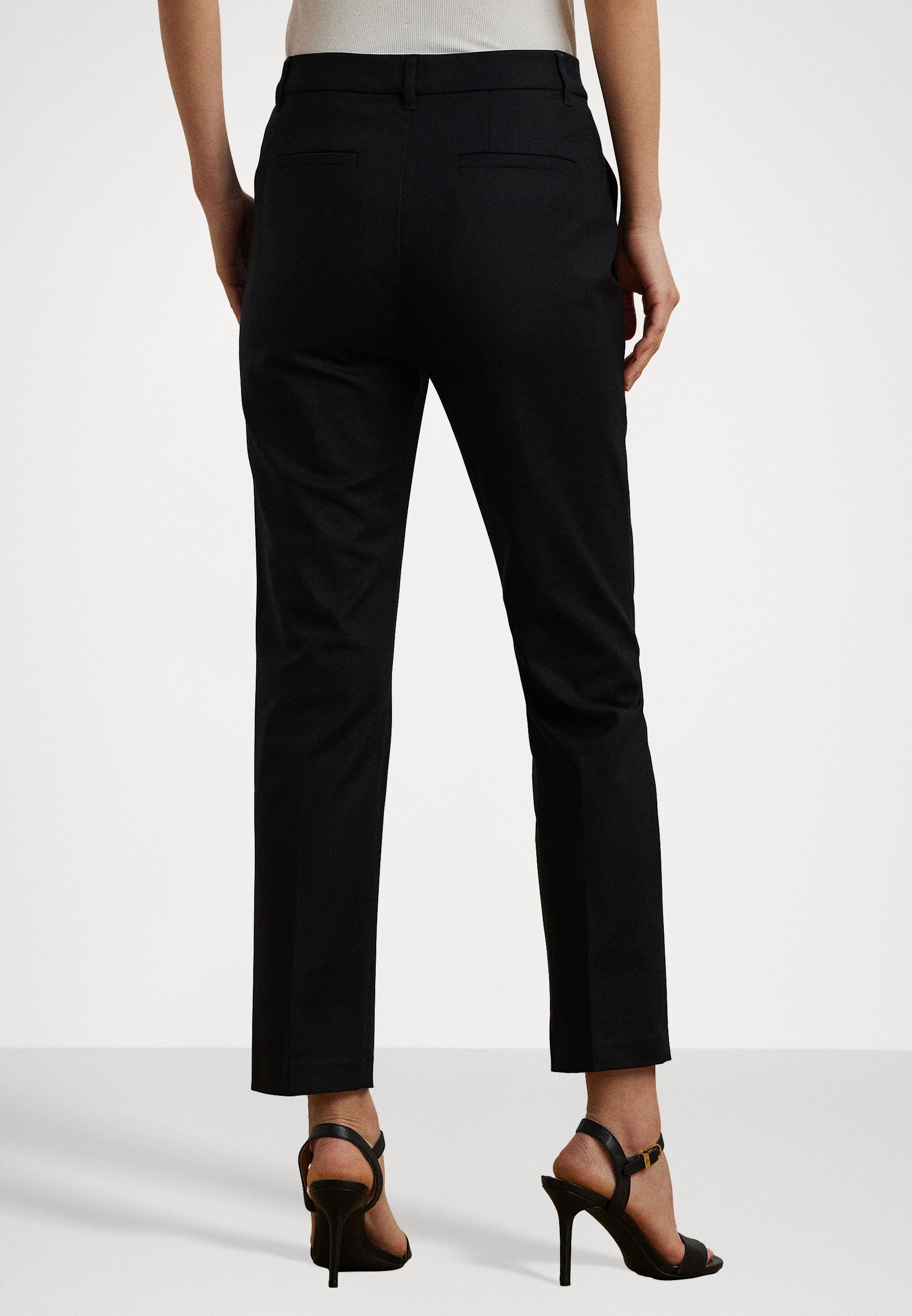 Lauren Ralph Lauren DUBBELZIJDIGE STRETCH KATOENEN BROEK - Broek - zwart