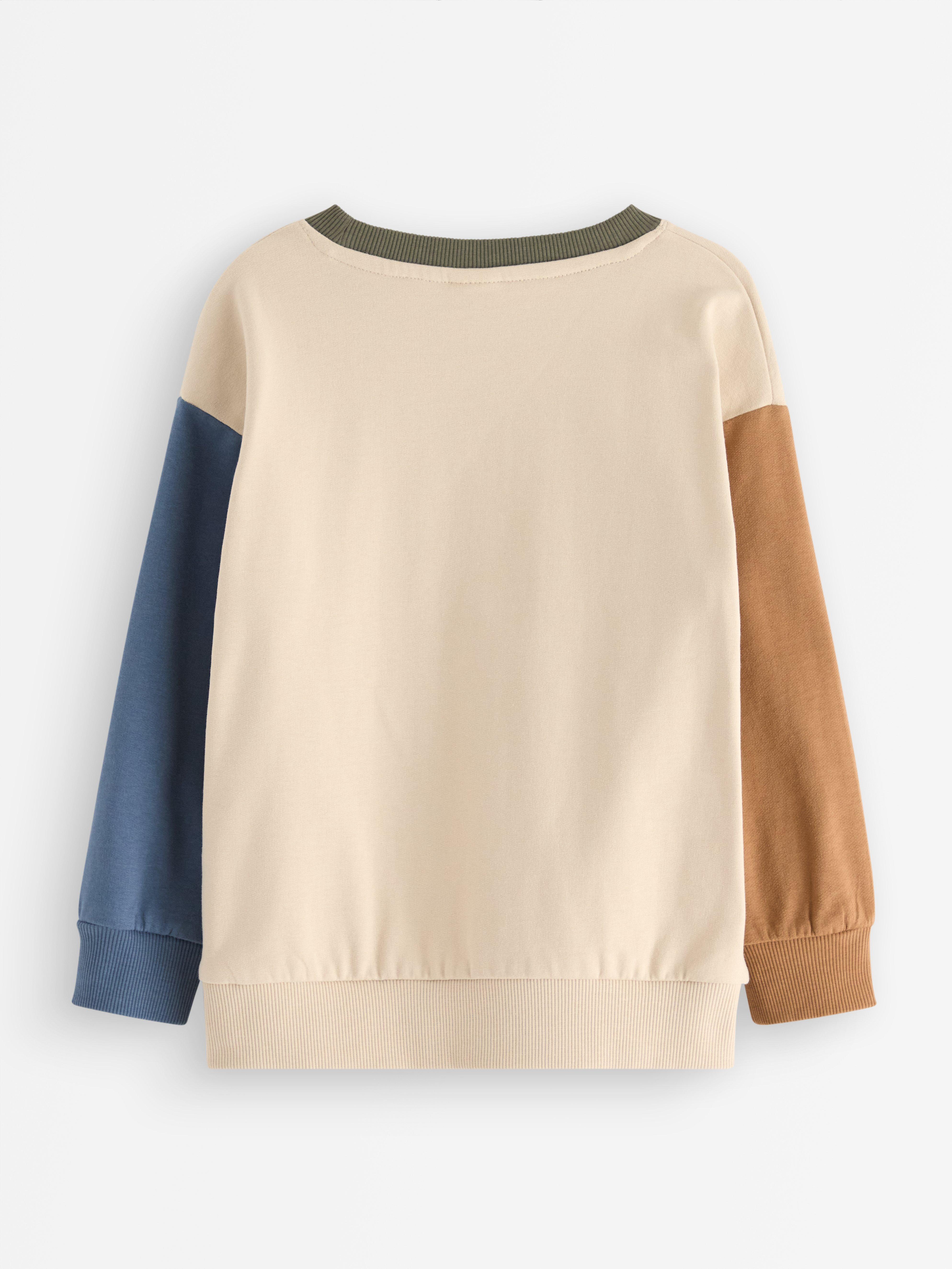 Sweatshirt med borstad insida Light Beige