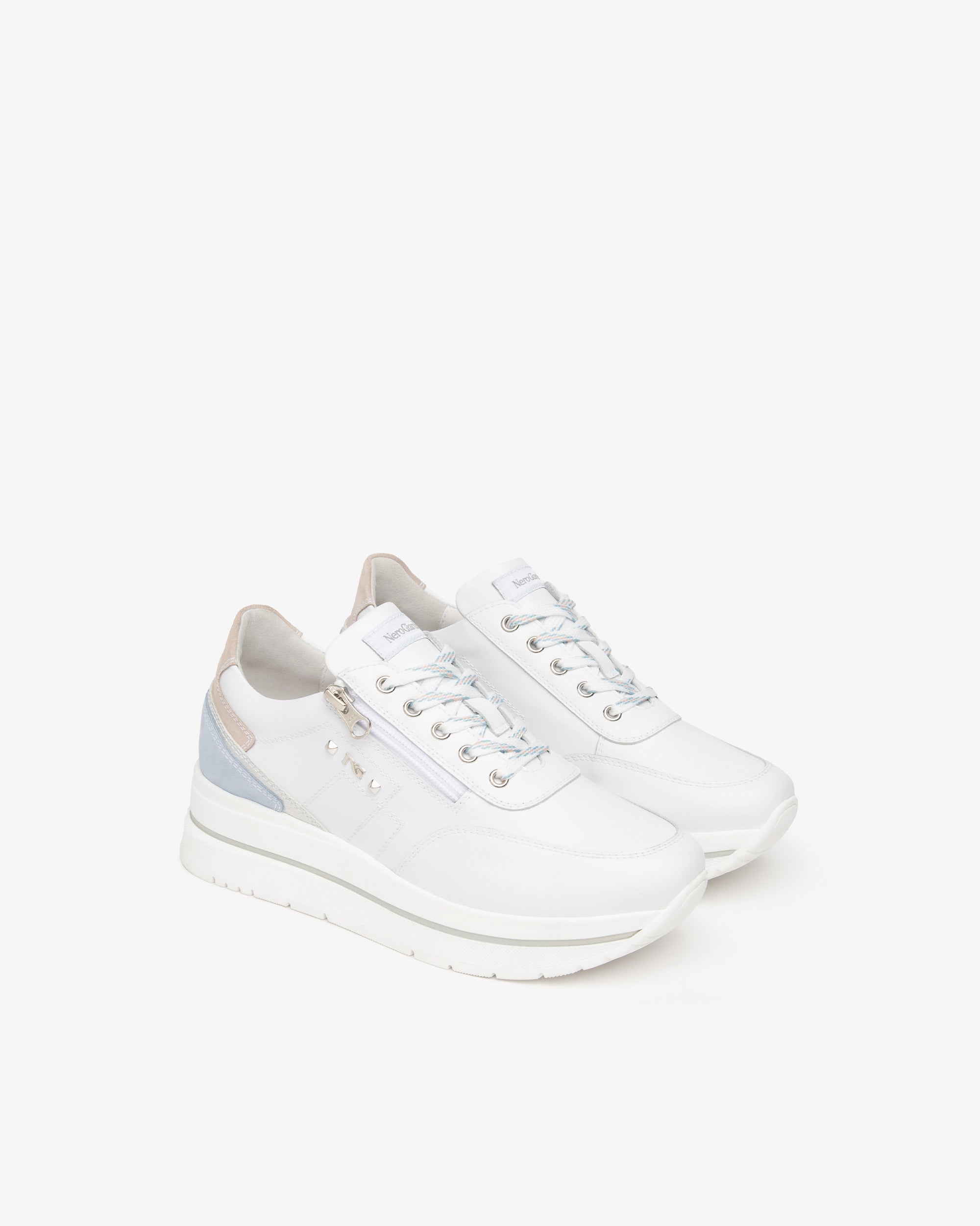 Baskets en cuir et daim pour femmes