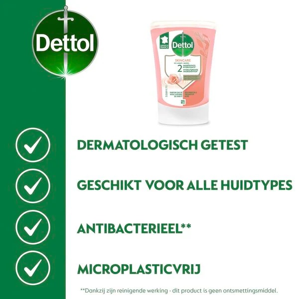„Dettol“ antibakterinio rankų muilo su taukmedžio sviestu be prisilietimo papildymas, 250 ml