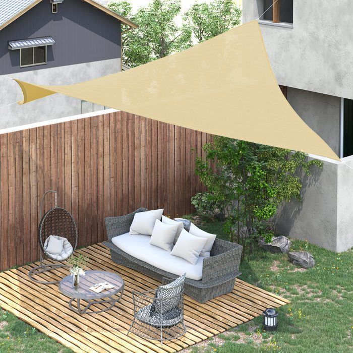 Outsunny - Voile d'ombrage - HDPE - 4x3m - Beige