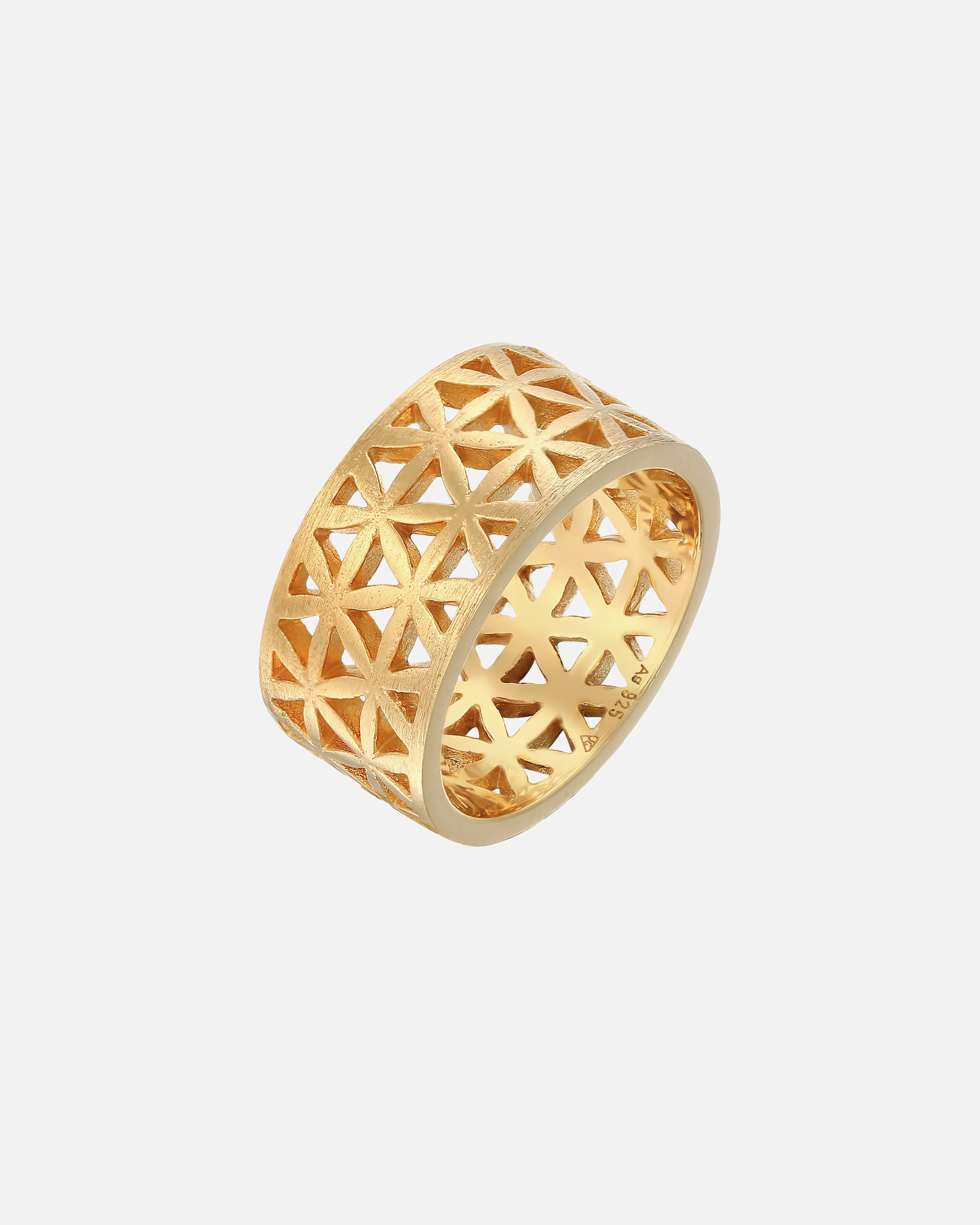 Elli Femmes Bande Fleur de Vie Ludique en Argent Sterling 925