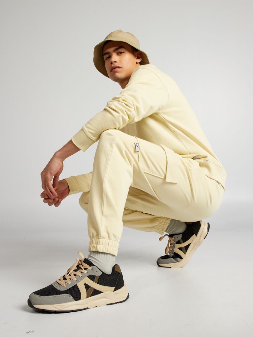 Joggingbroek met meerdere zakken - BEIGE