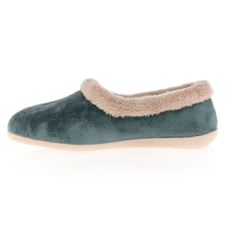 Pantuflas verdes para mujer