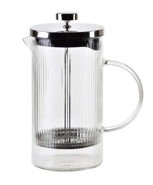 Dzbanek z tłokiem french press paski 1000ml PETER 10,5x17xh20,5cm