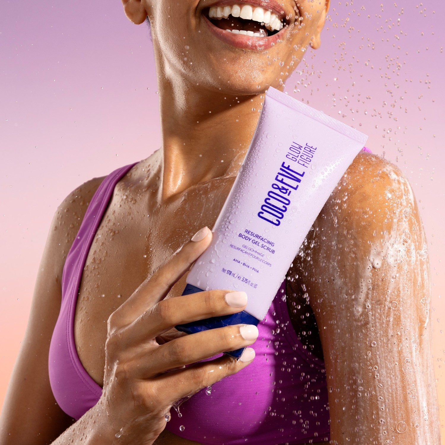 Coco & Eve Glow gel za tijelo, piling za tijelo koji podmlađuje figuru – 170 ml