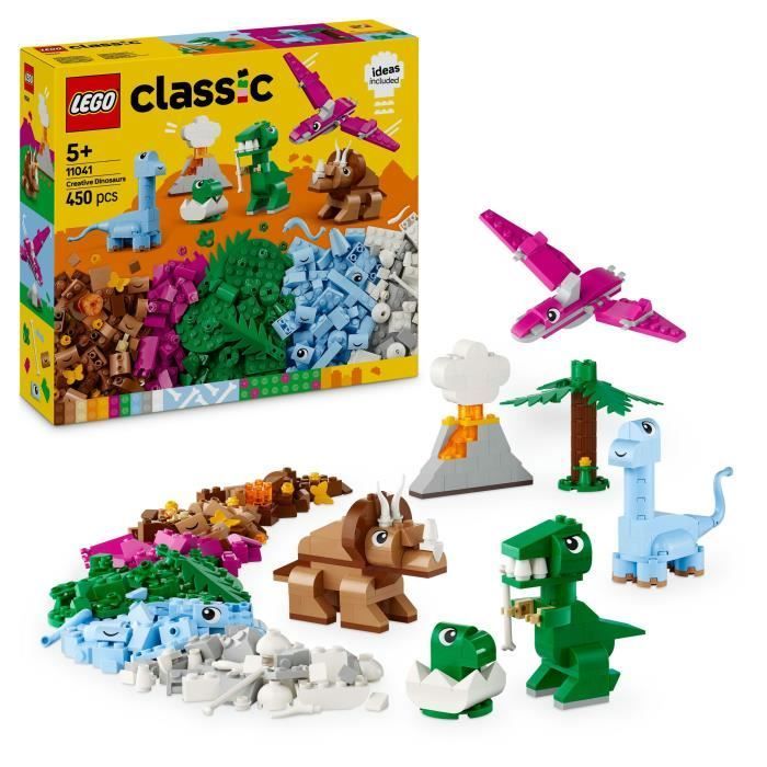 LEGO Classic 11041 Dinosaurios Creativos - Juguete de construcción que incluye un T-rex