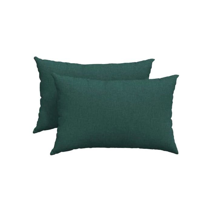 Coussins de canapé - vidaXL - Vert foncé - 60x40 cm - Housses amovibles - Rembourrage polyester - Usage intérieur