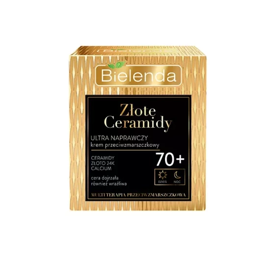 Bielenda Złote Ceramidy ultra naprawczy krem przeciwzmarszczkowy na dzień i na noc 70  50 ml