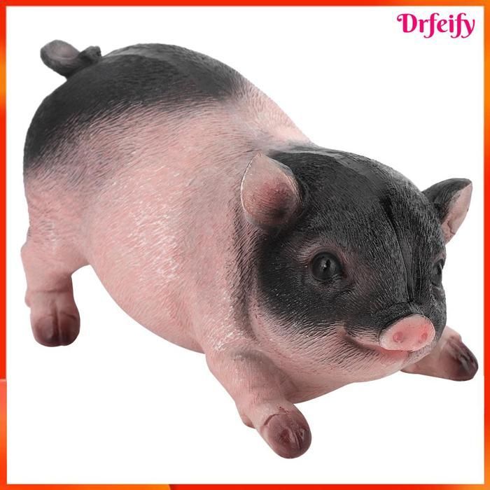 Décor de jardin - AKOZON - Figurine Cochon - Résine synthétique - 17 x 10 cm - Intérieur & extérieur