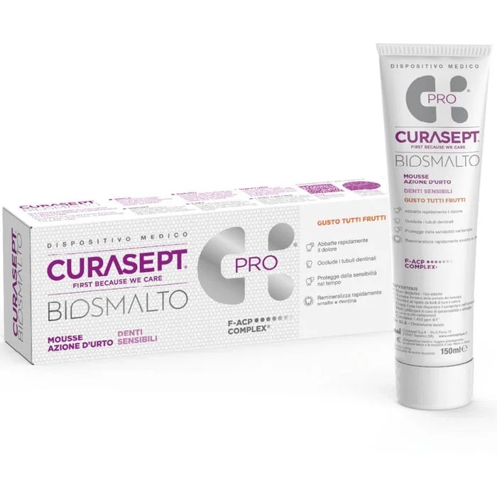 CURASEPT Curasept Biosmalto Mousse voor gevoelige tanden 50 ml Shock Action
