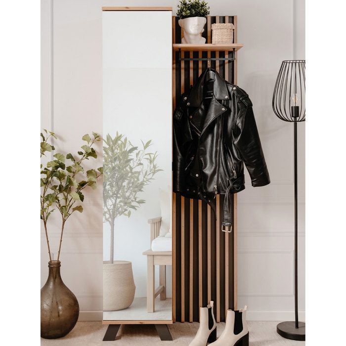 1-door locker, 80x37x189.6 cm, oak finish - MEDAN