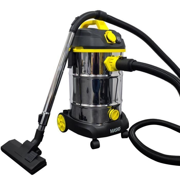 Aspiradora industrial MASKO - 1600 W - 30 L - Para uso en seco y húmedo